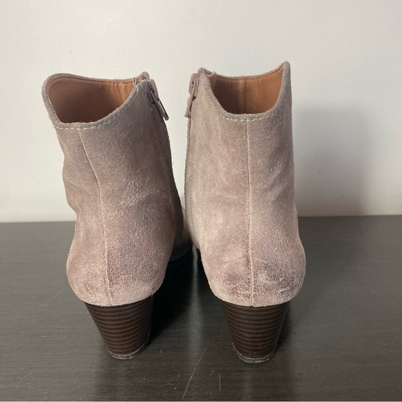 LUCKY BRAND Taupe Suede Side Zipper Western Booties - Picture 5 of 15